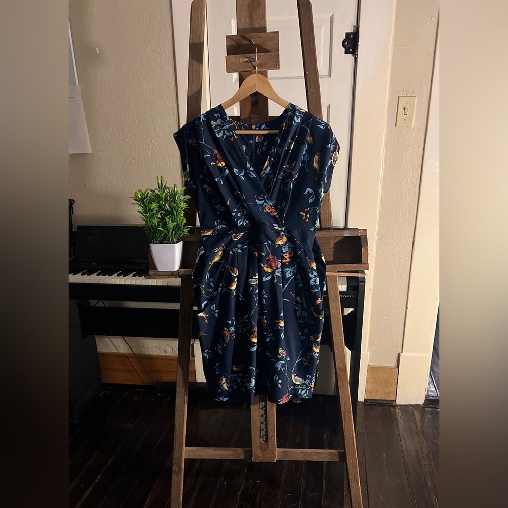 Closet Blu Colorful Bird Dress